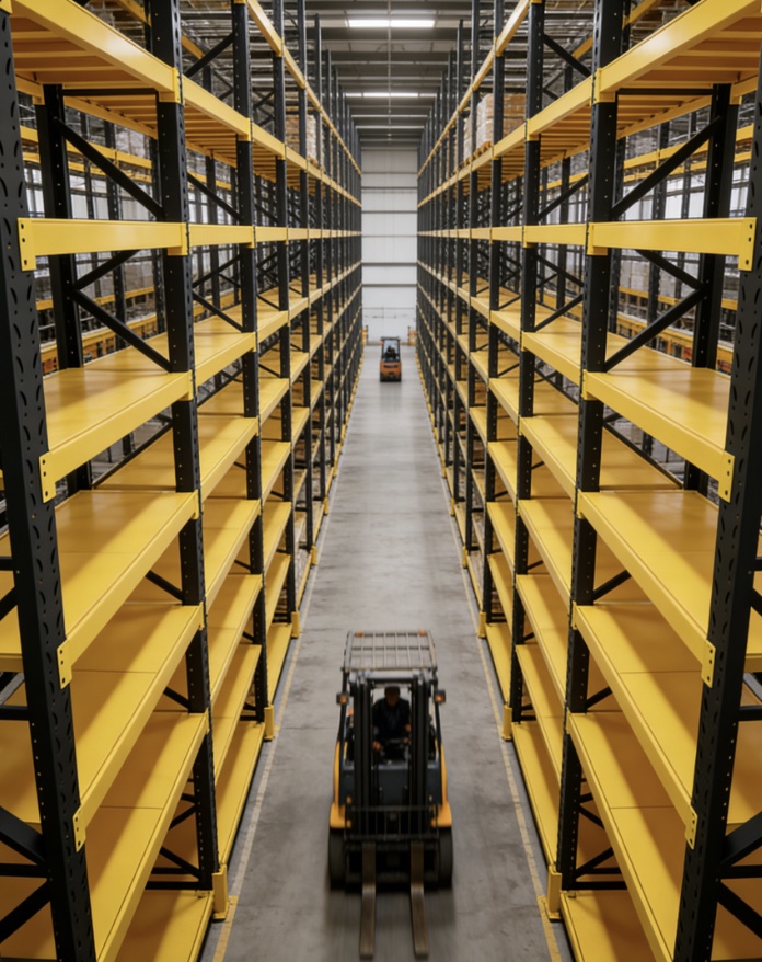 Industrial Yellow and Black Combination Shelves Metal Storage Racks for Warehouse Use Steel Pallet Racking Stacking Rack