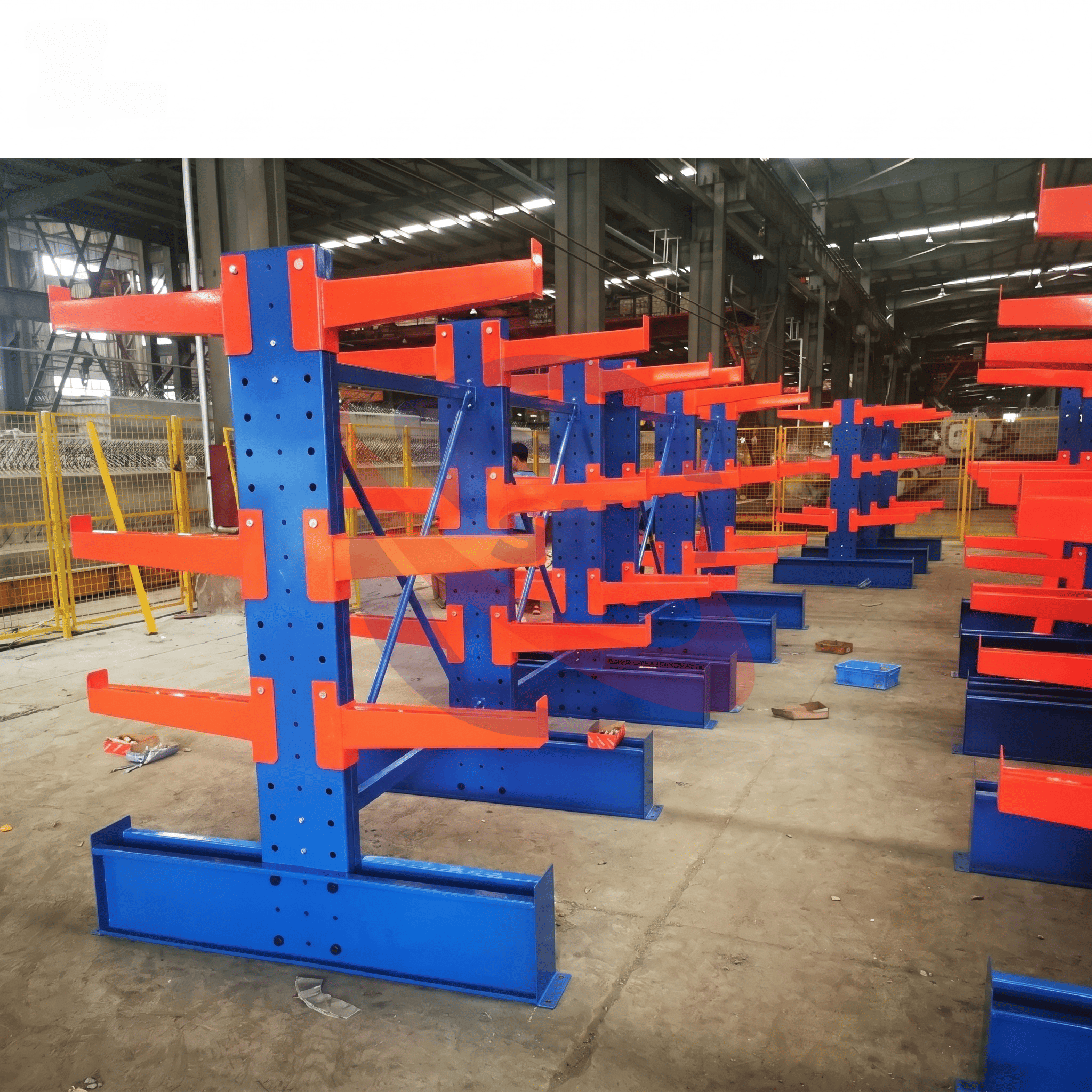 Warehouse Cantilever Racking System Heavy Duty Metal Shelving Unit Industrial Storage Rack Solution