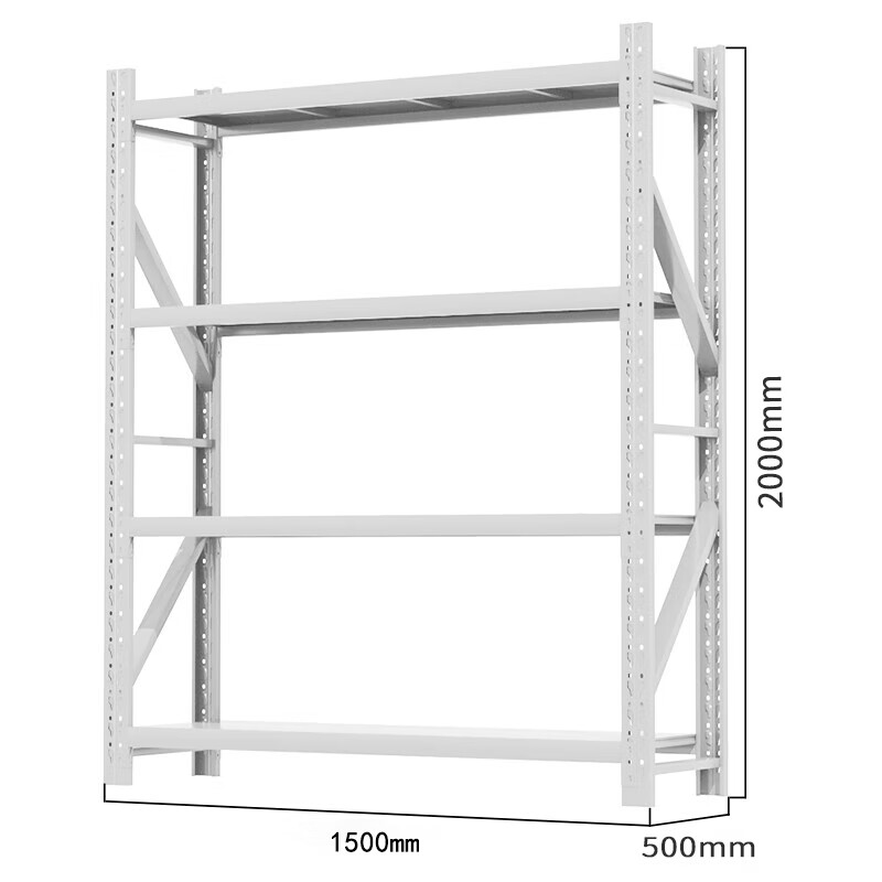 Industrial-Grade Adjustable Multi-Level Steel Rack Medium Duty Prefab Shelving Warehouse Storage Pallet Rack for Stacking