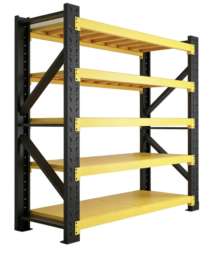 Boltless Adjustable Heavy Duty Load-Bearing 500kg/Layer Steel Racks Warehouse Industrial Stack Storage Racking Shelving System