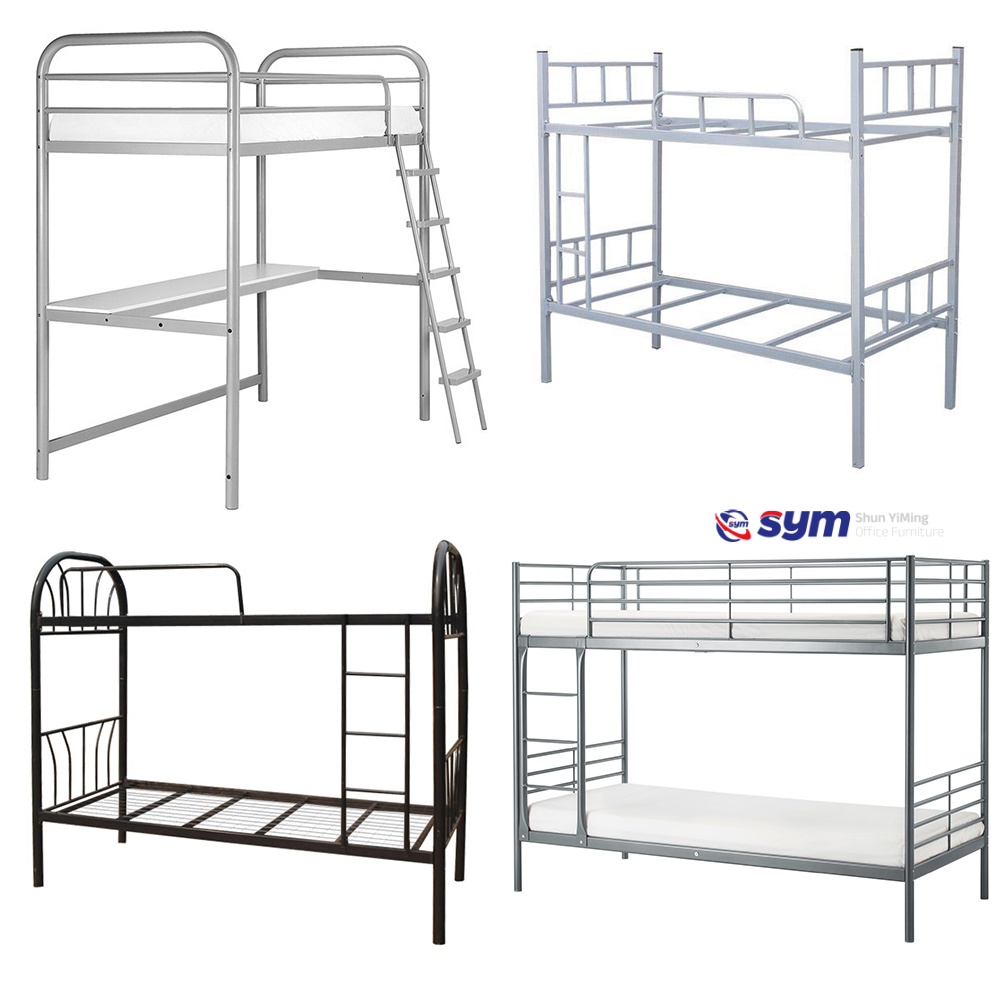 Minimalist Metal Bed Frame with Storage Space, Sleek Steel Platform Bed Base for Contemporary Studio Apartment