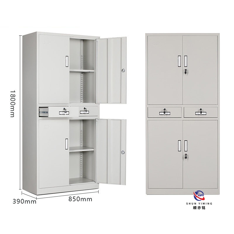Space Saving KD Metal Filing Cabinet Steel Storage Cupboard with Swing Doors for Modern Office Room Easy Install