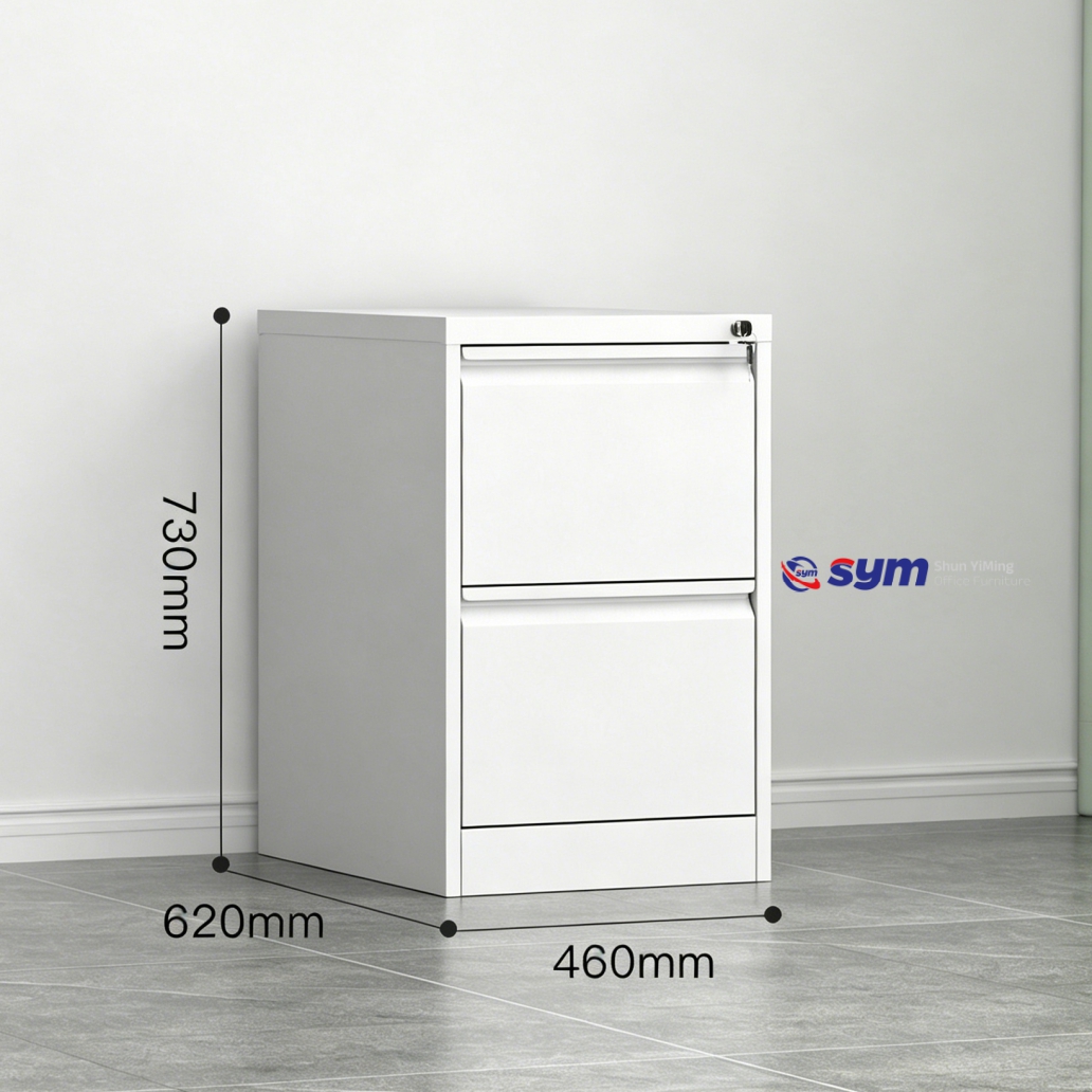Commercial Metal Vertical File Cabinet for A4 Paper Storage, Steel Document Cupboard with Lock for Accountant Use