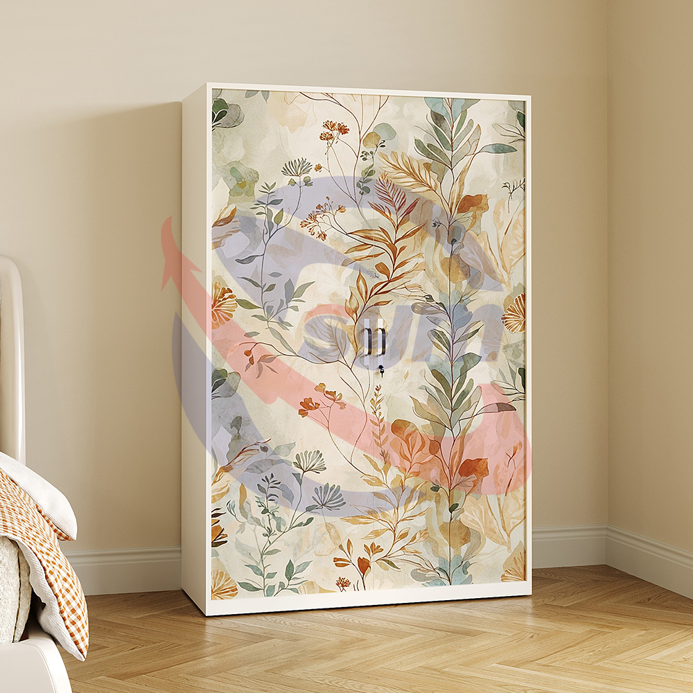 Cheap Price Printed Steel Wardrobe Flat Pack Metal Closet for Wholesale Furniture Importer Global Market