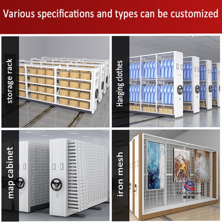 Museum Grade Mobile Compact Shelving, Heavy Duty Steel Storage System for Art Collections & Historical Archive