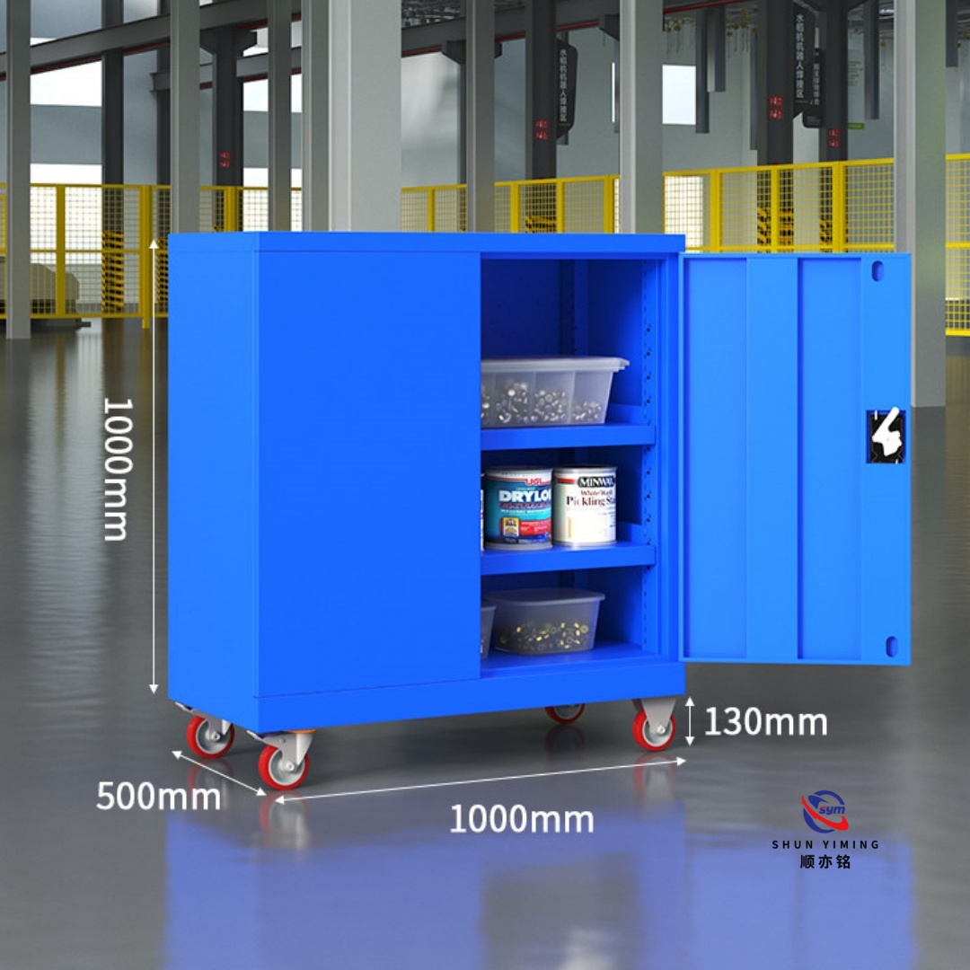Fully Assembled 3 Drawer Metal Tool Cabinet, Heavy Duty Steel Garage Storage Cabinet with High Capacity Shelves
