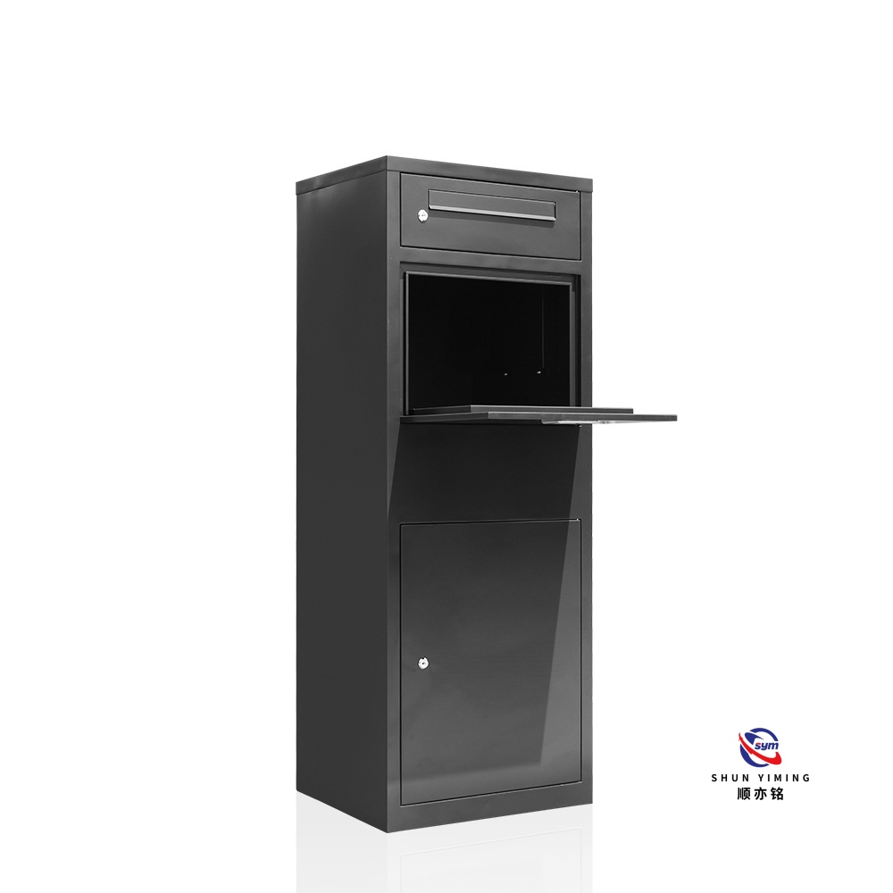 Weather-resistant Waterproof Stackable Outdoor Parcel Locker System Anti-rust Metal Intelligent Courier Box for Public Places