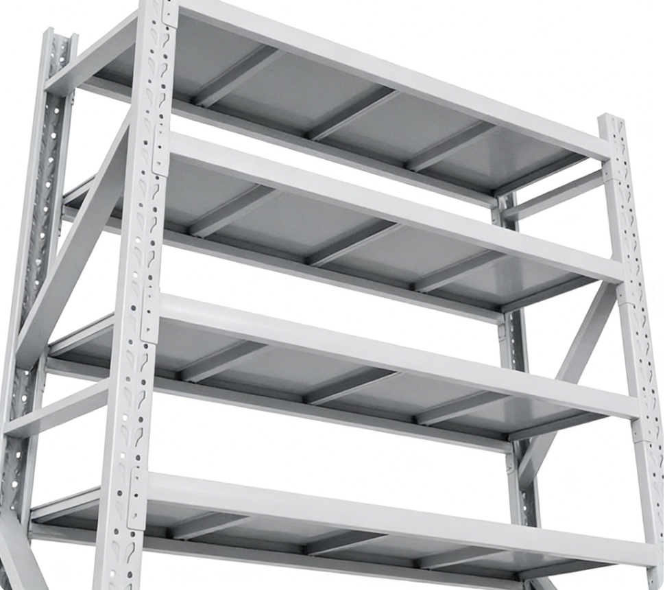 Low Price Racking Adjustable Metal Boltless Shelf and Racks Warehouse Storage Medium Duty Metal Rack Shelf