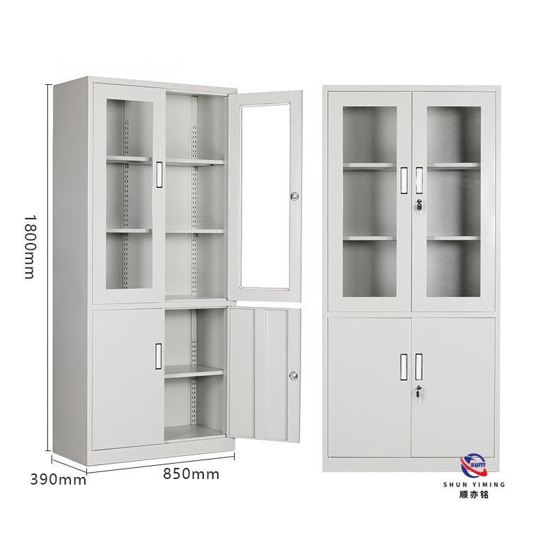 Factory Direct Steel Filing Cabinet Customizable Metal Storage Cupboard with 2 Doors for Office Project BIFMA Standard