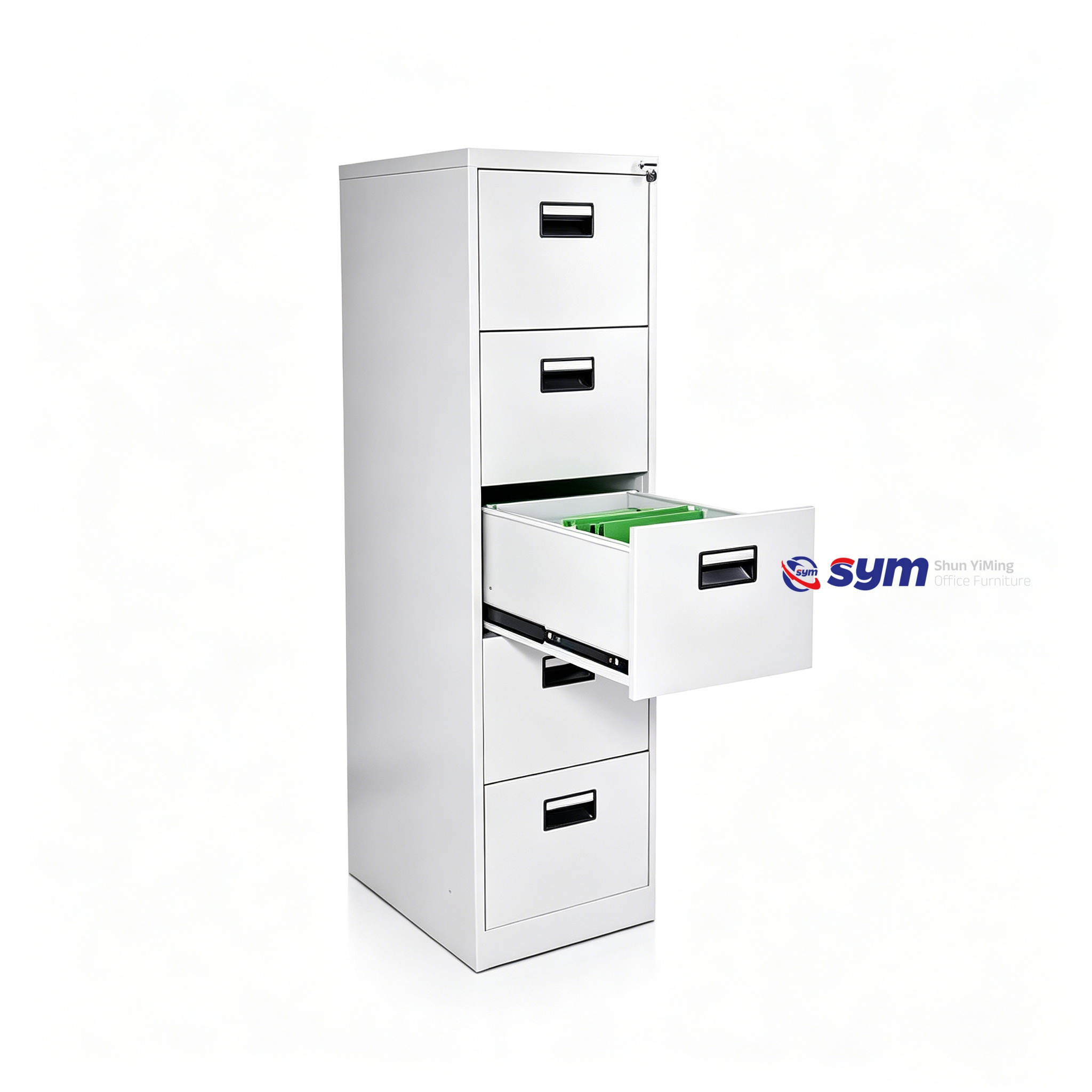 Fire Resistant Steel Lateral File Cabinet, Metal Document Storage Cabinet with Double Wall Insulation Mechanism