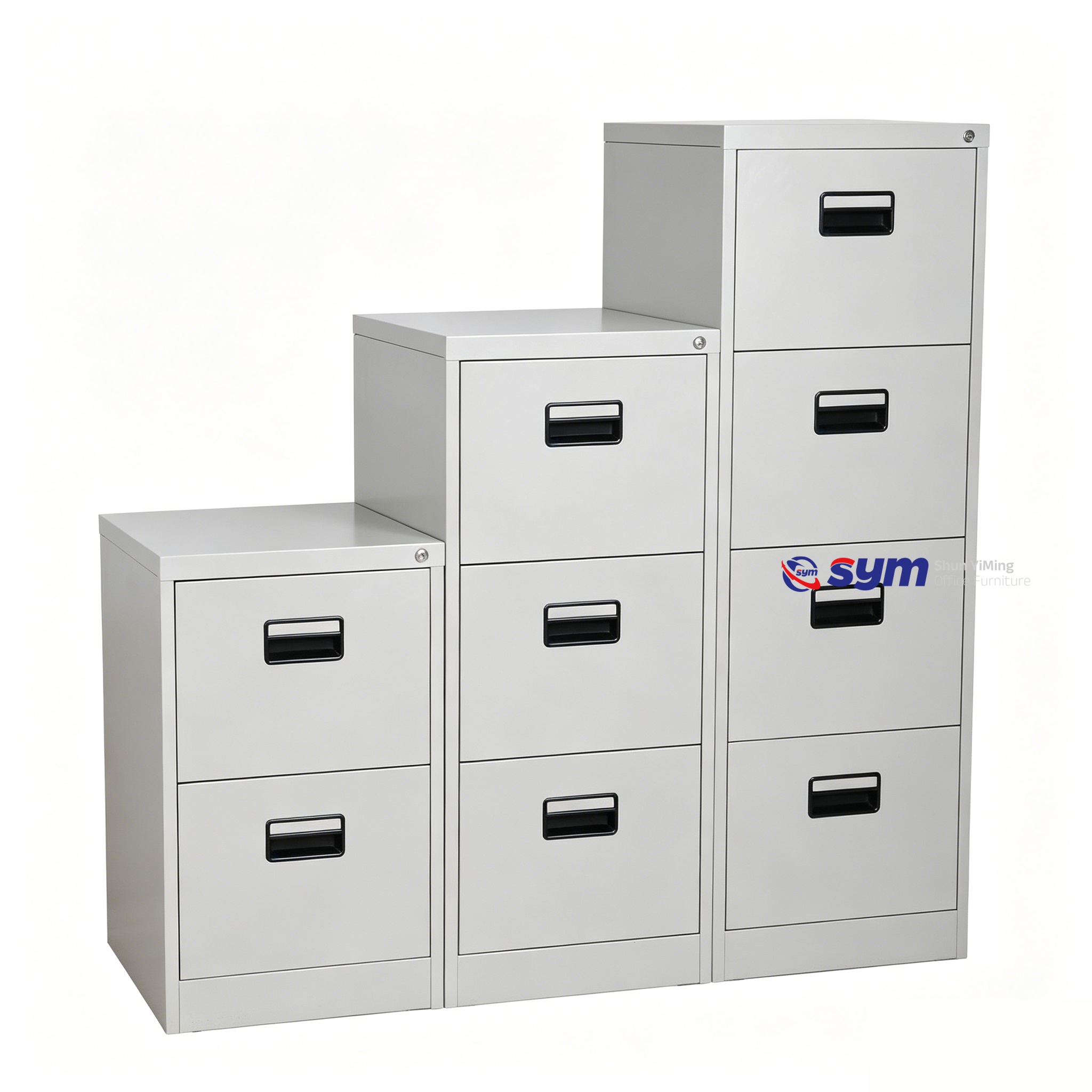 Anti-magnetic Vertical Steel File Cabinet, Heavy Duty Metal Document Storage Box with Secure Combination Locking