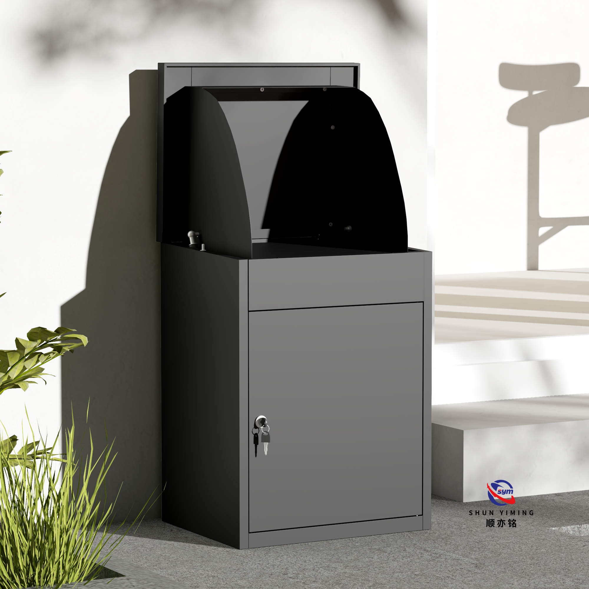 Intelligent Hotel Steel Secure Parcel Locker System with Waterproof Durable Stackable Design for Guest Luggage & Packages