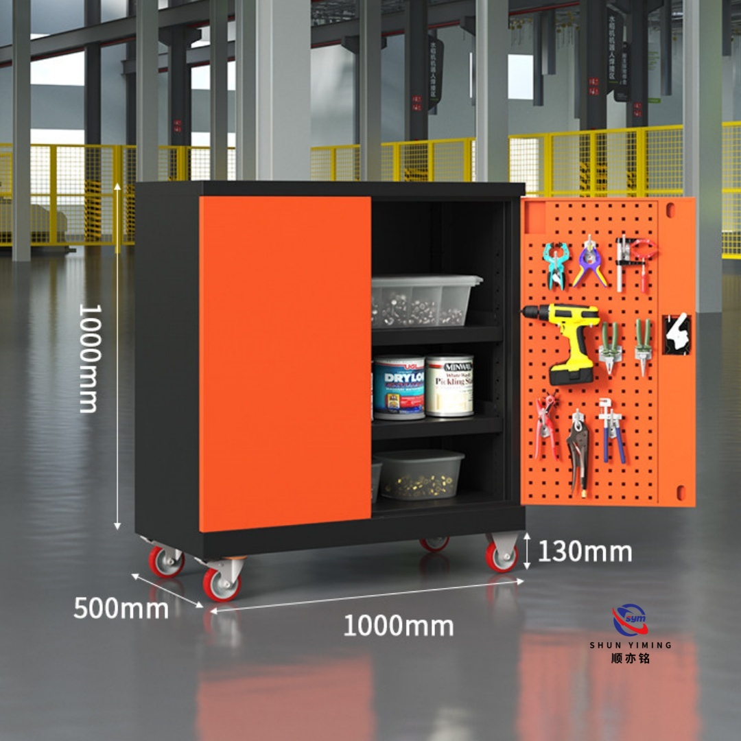 Modern Multi-tier Steel Tool Cabinet More 4 Drawers Heavy Duty Metal Workshop Storage Unit for School Hospital Use Built-in