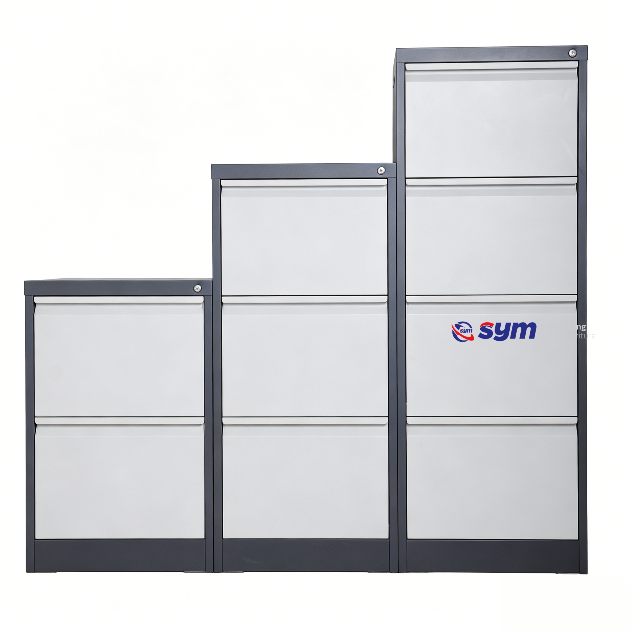 Fireproof Steel Lateral File Cabinet, High Temperature Resistant Metal Document Safe Storage Cabinet with Lock Set