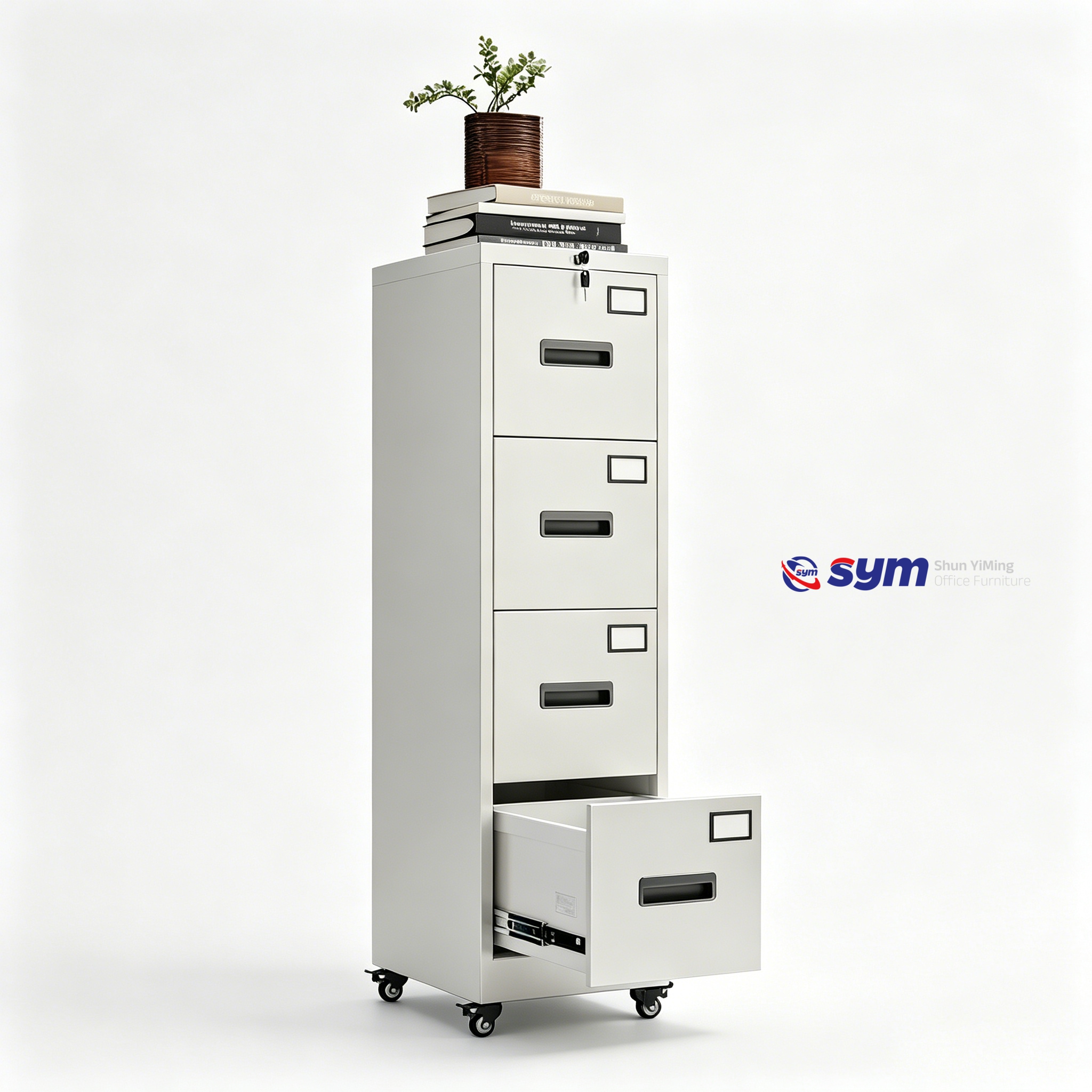 Industrial Style Steel Lateral File Cabinet, Decorative Metal Document Cupboard for Architectural Studio Loft Use
