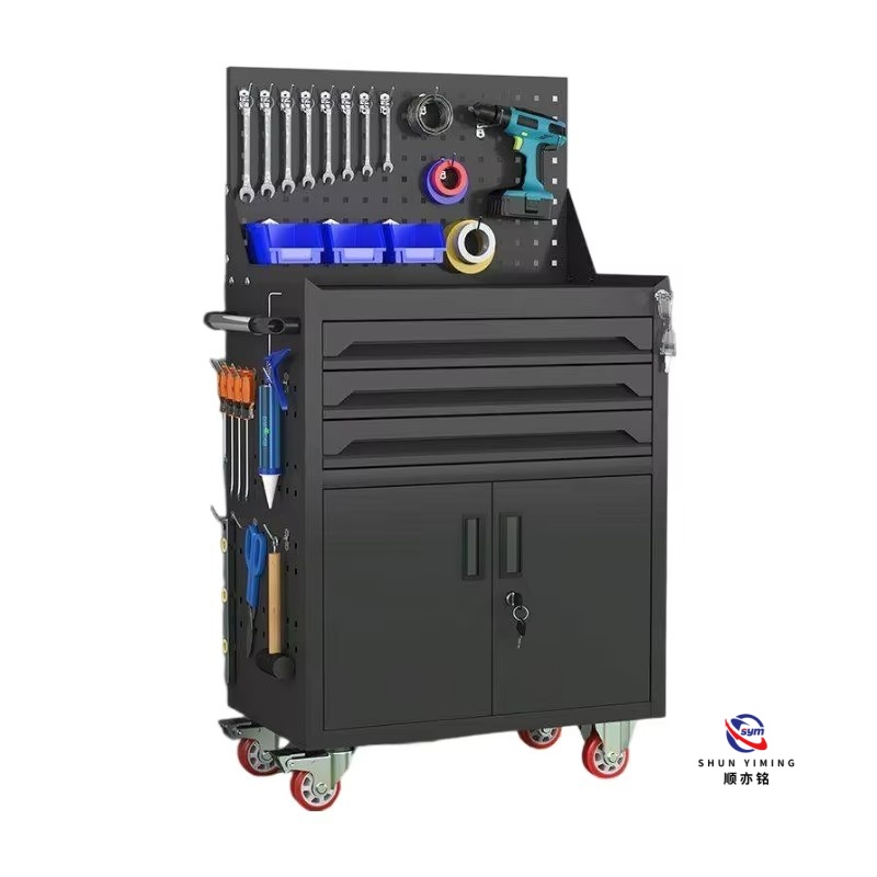 Top Rated Heavy Duty Steel Tool Cabinet, Rolling Metal Mobile Trolley with High Loading Capacity for Factory