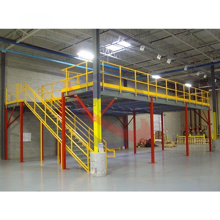 Industrial Mezzanine Platform Metal Shelving Unit Racks Steel Storage Shelf for Multi-tier Storage Rack
