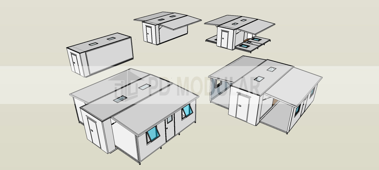Stylish Finished Expandable Container Accommodations for Students