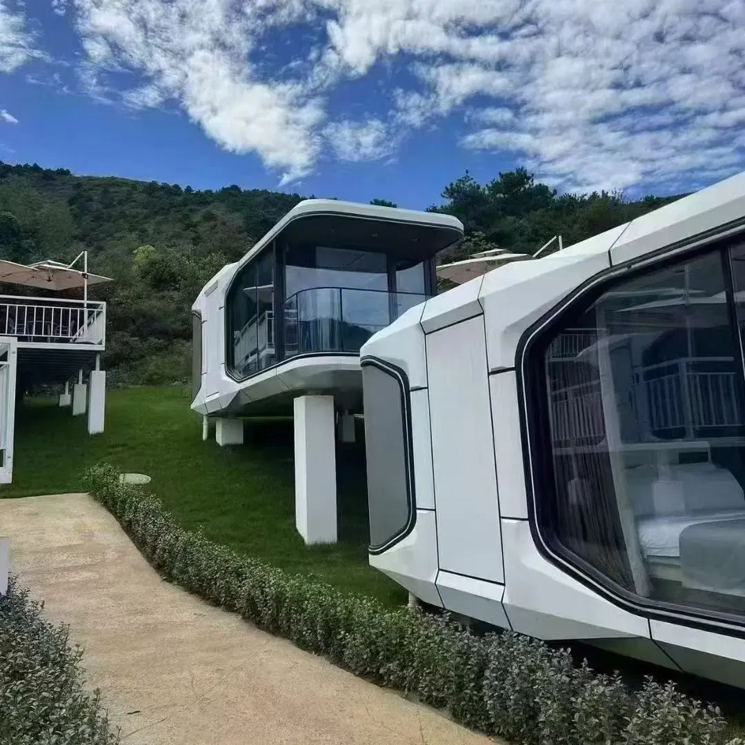 Customized Three-Bedroom Prefabricated Modular Steel Space Capsule-Style House