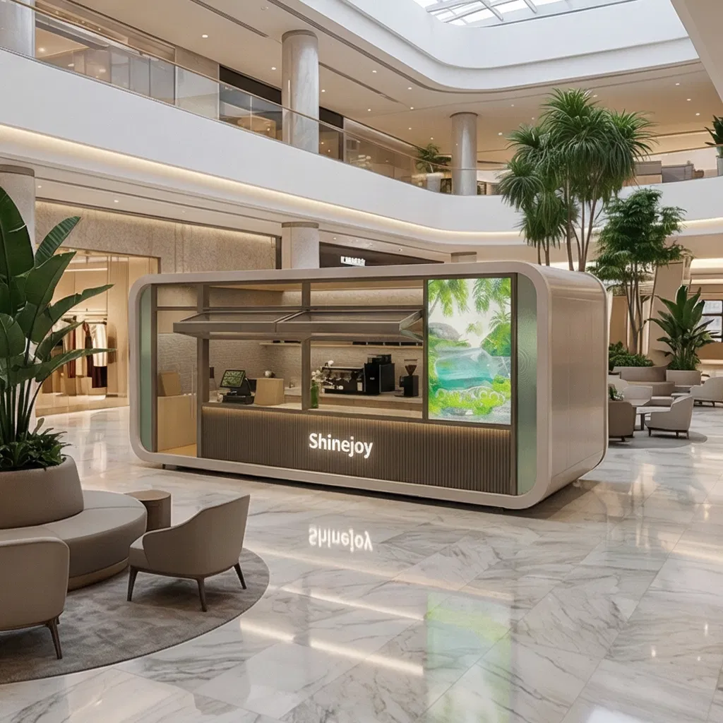 OEM ODM Prefabricated Modular Coffee Shop Solution for Rural Spaces, Designed for Quick Assembly, Flexible Customization, and Modern Operation.