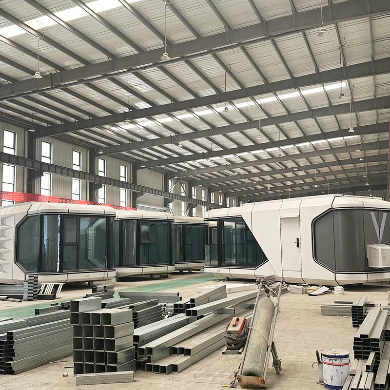 Flexible Modular Space Capsule House for Quick Setup in Offices, Healthcare, Mobile Units, and Recreation