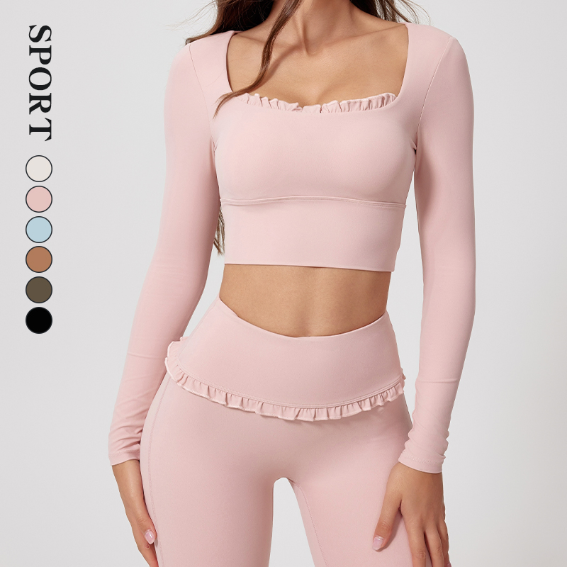 Quick Dry Running Fitness Clothes Women Sports Longsleeve Yoga Sets