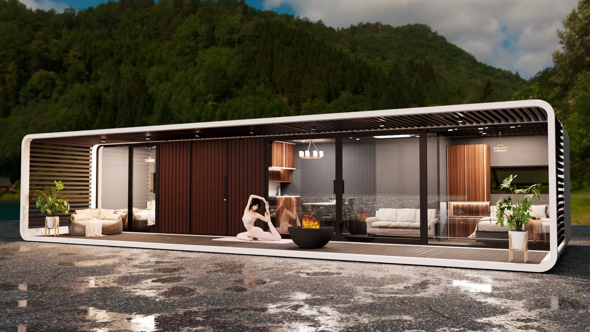 Modern Fashion Design Sound Insulation and Heat Insulation Modular Home with Bathtub