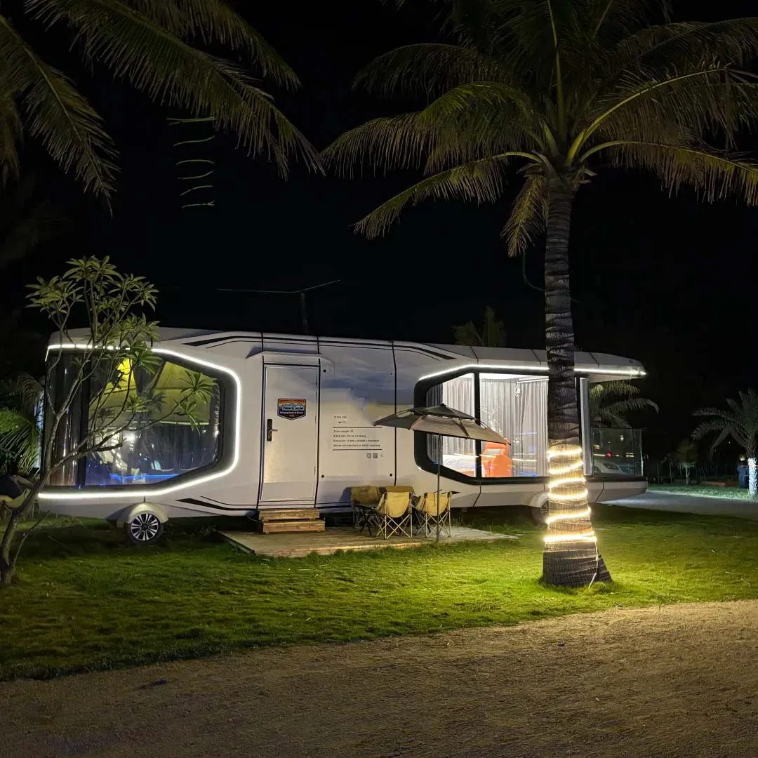 Modular Solar Capsule House with 2 Bedrooms, Kitchen and Toilet Space Capsule House