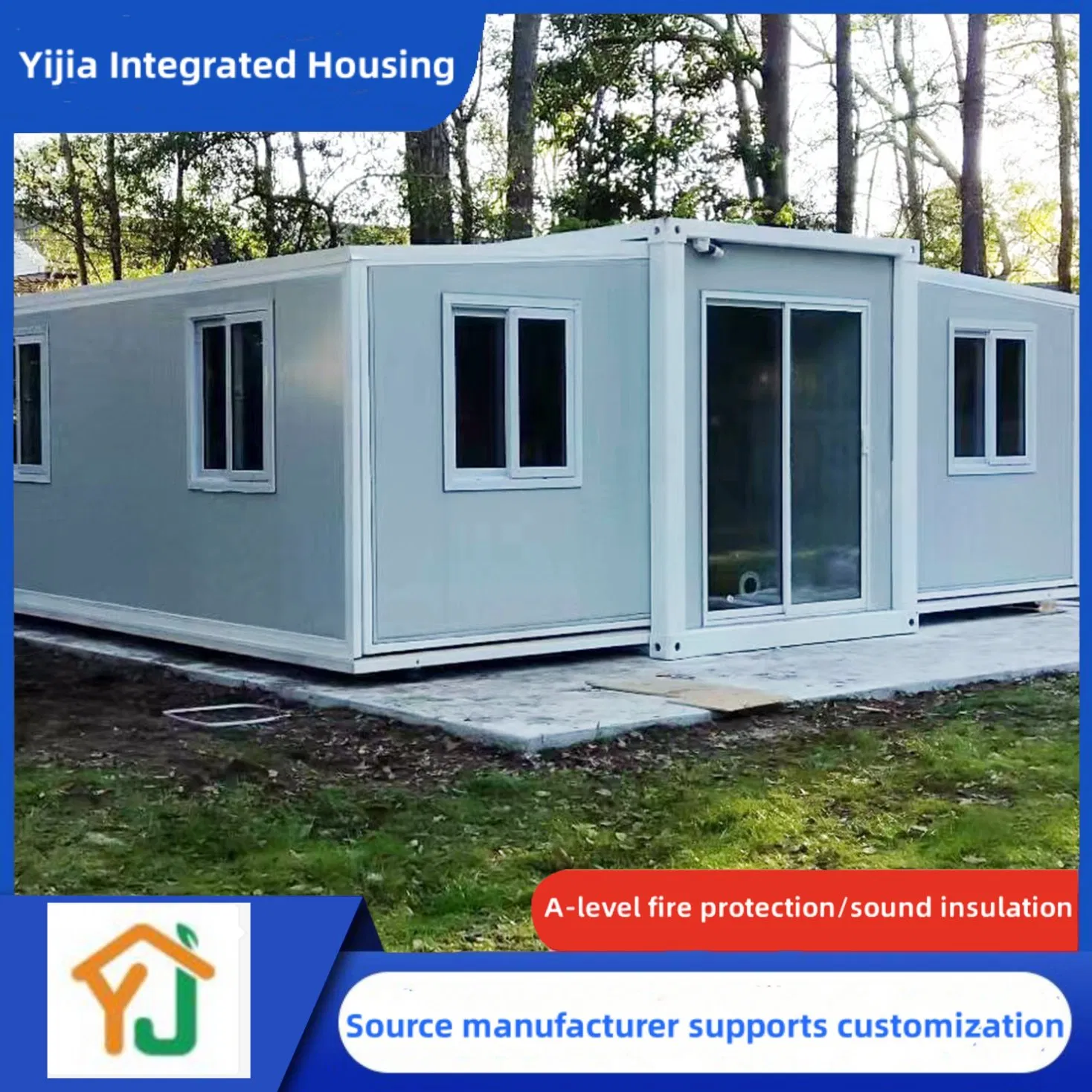 Double Wing Folding House, Dedicated Temporary Housing for Post Disaster Use,