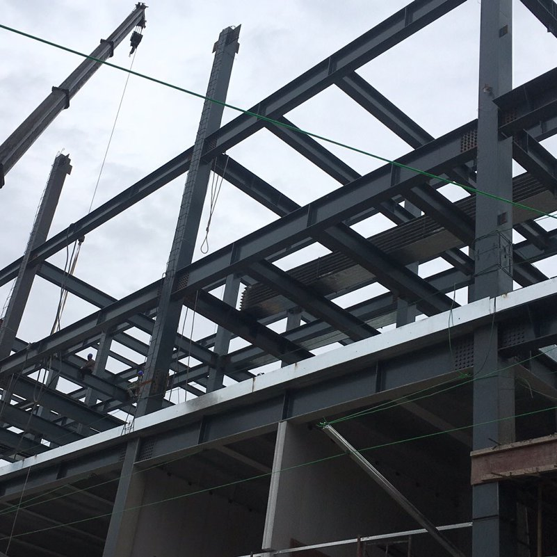 Prefabricated Steel Frame Structure Building Multi-Story Steel Apartment Buildings Multi-Story Steel Structure Factory Building for Mixed-Use Industrial Operati