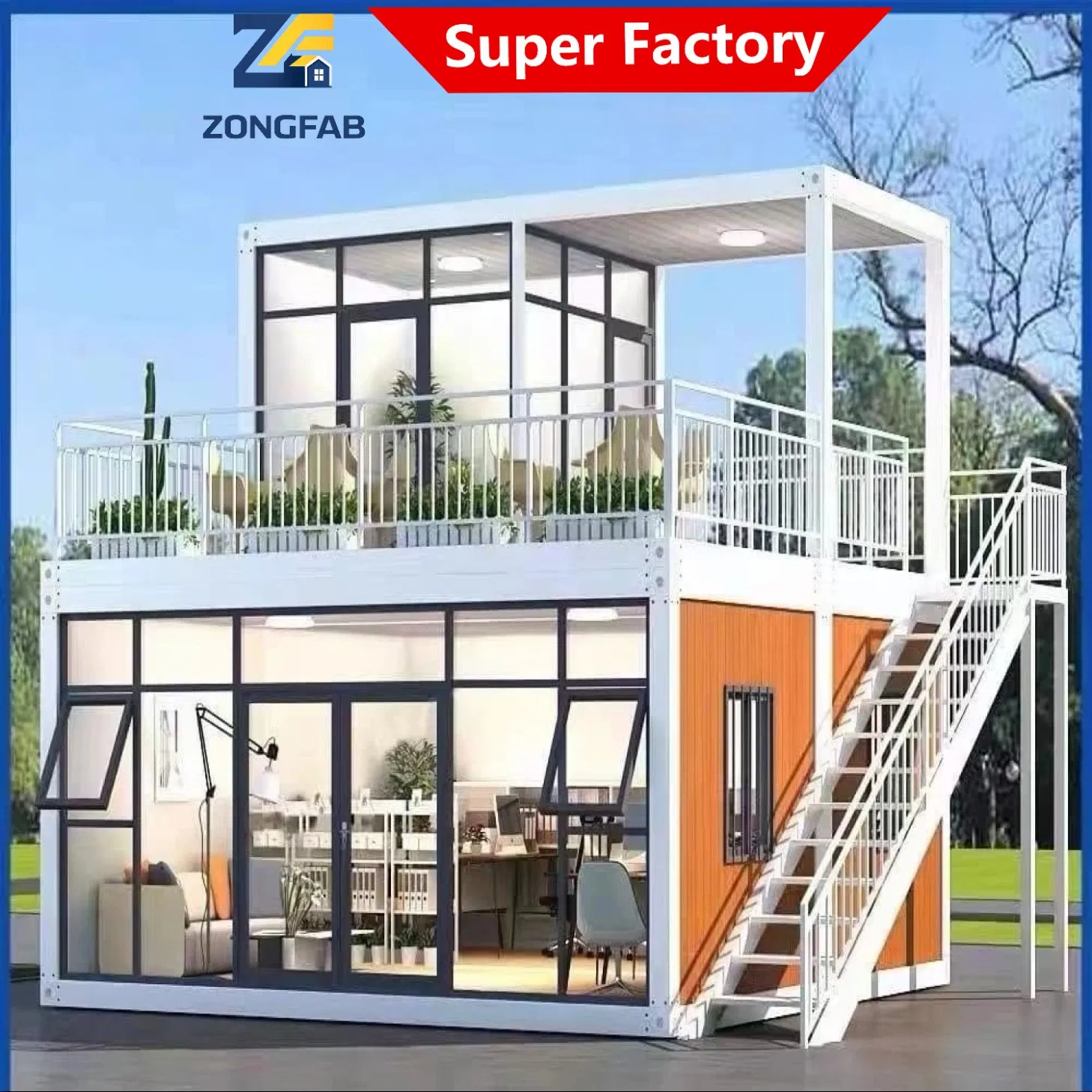 One Stop Turnkey Solution Tiny Steel Living Z Foldable Folding Prefab Modular Container House Home