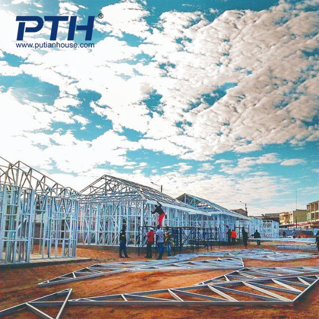 2021 Economical Double-C Structure House as Prefab Modular Luxury Apartment Building