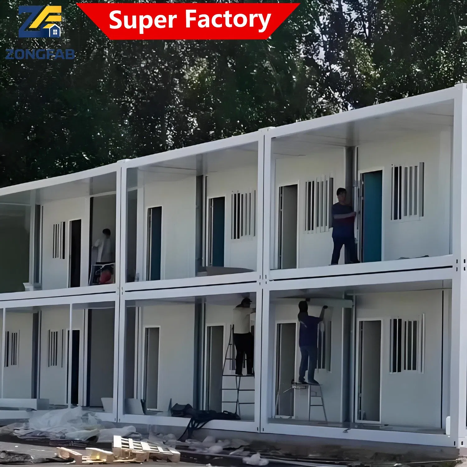 One Stop Turnkey Solution Movable Mobile Portable Detachable Assembly Prefab Prefabricated Container Building Housing