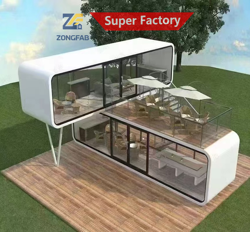 High End Modular Apple Cabin Pod House for Glamping Resorts and Scenic Hospitality Use