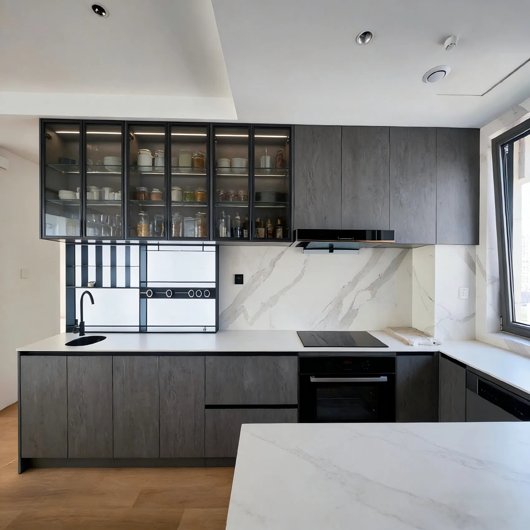 OEM Custom Kitchen Cabinet System for Apartment and Housing Projects