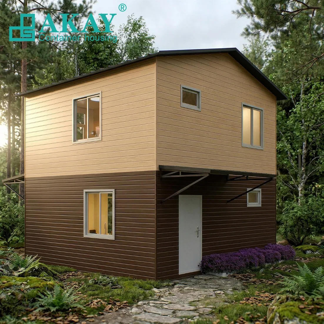 Fast Installation Akay Prebuilt Homes Prefabricated Villa Container Prefab House Module Home