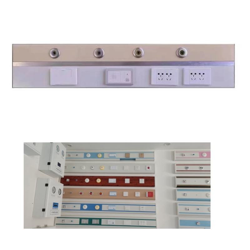 Modular Hospital Headwall Unit with Medical Gas Power Outlets and Lighting for Patient Treatment Areas