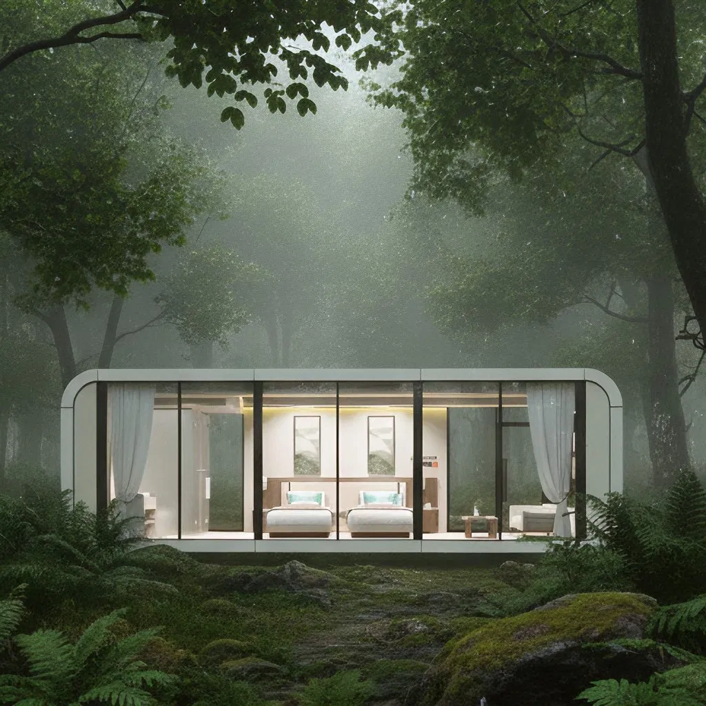 OEM Tailored Stylish Mini Modular Living Sunroom House for Hotel Projects and High-End Hospitality Environments.