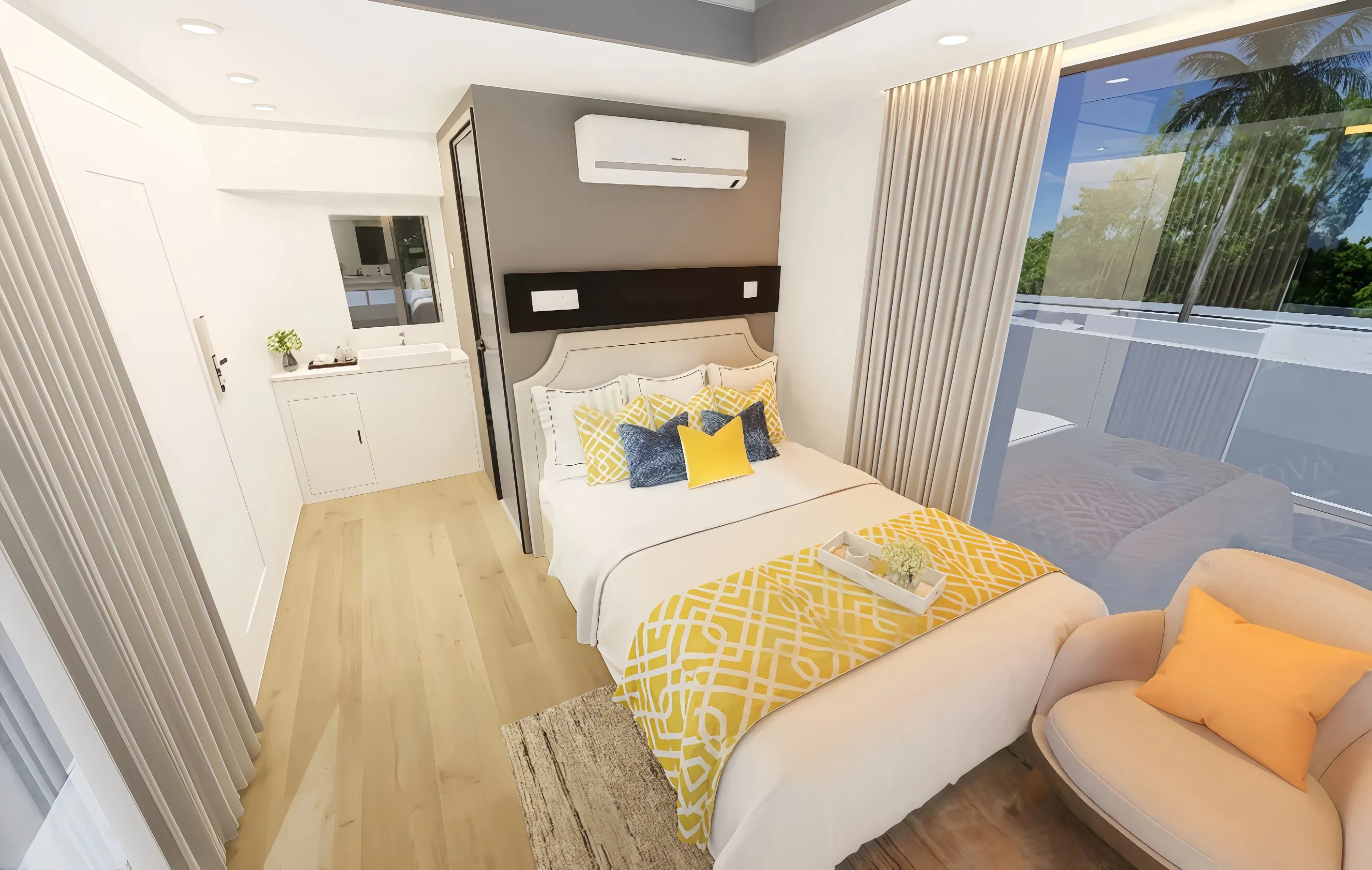 Rapid Assembly Modular Capsule House with Plug-and-Play Electrical and Plumbing Systems