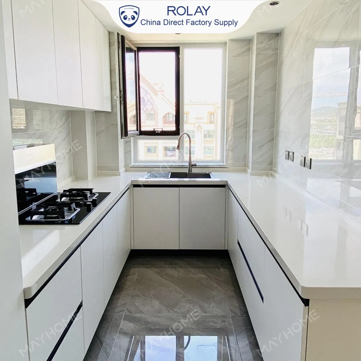 Turnkey Kitchen Solution Modular Housing Supplier Anti-Slip Structure Fire Resistance Cabinet