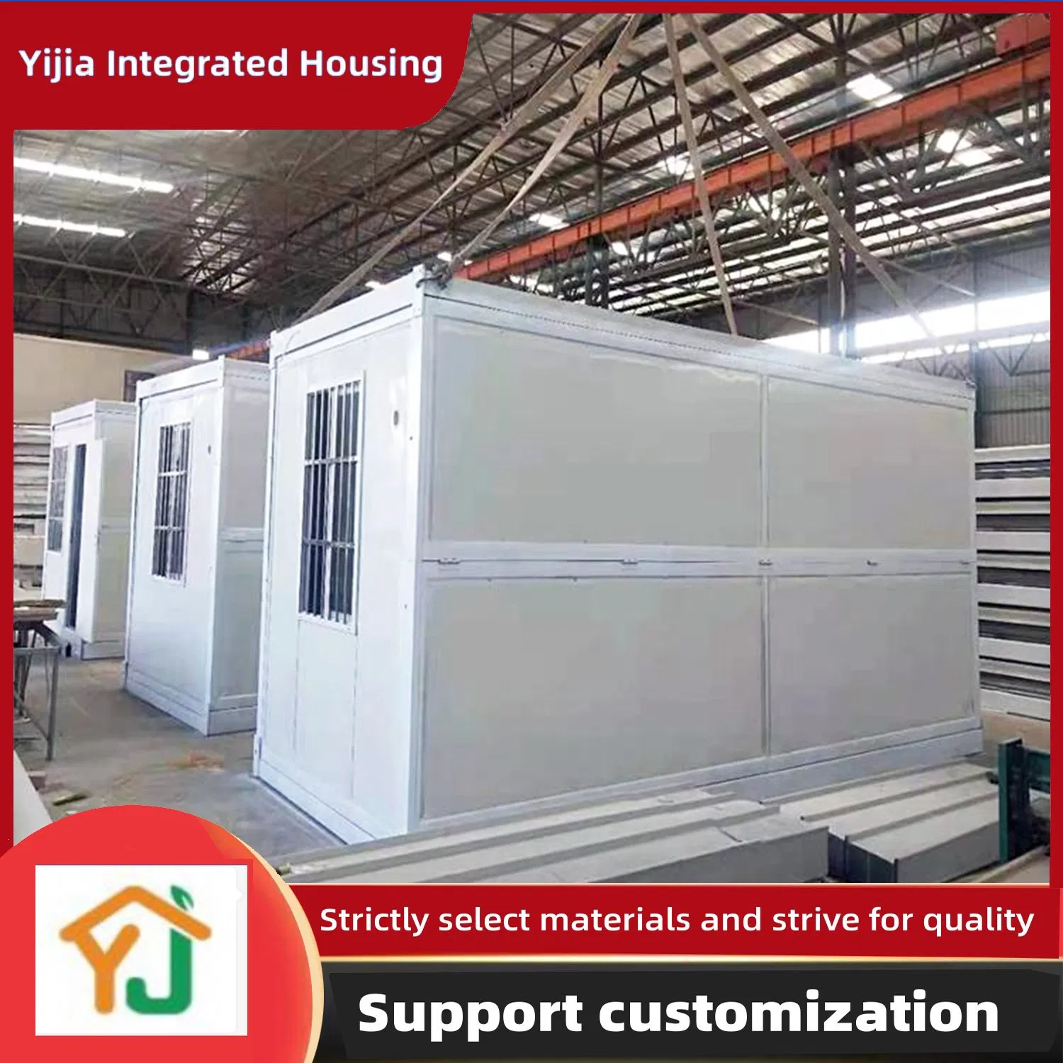 Folding and Assembling Integrated Housing for Chinese Made Office Container Houses, Construction Sites, and Residential Quarters