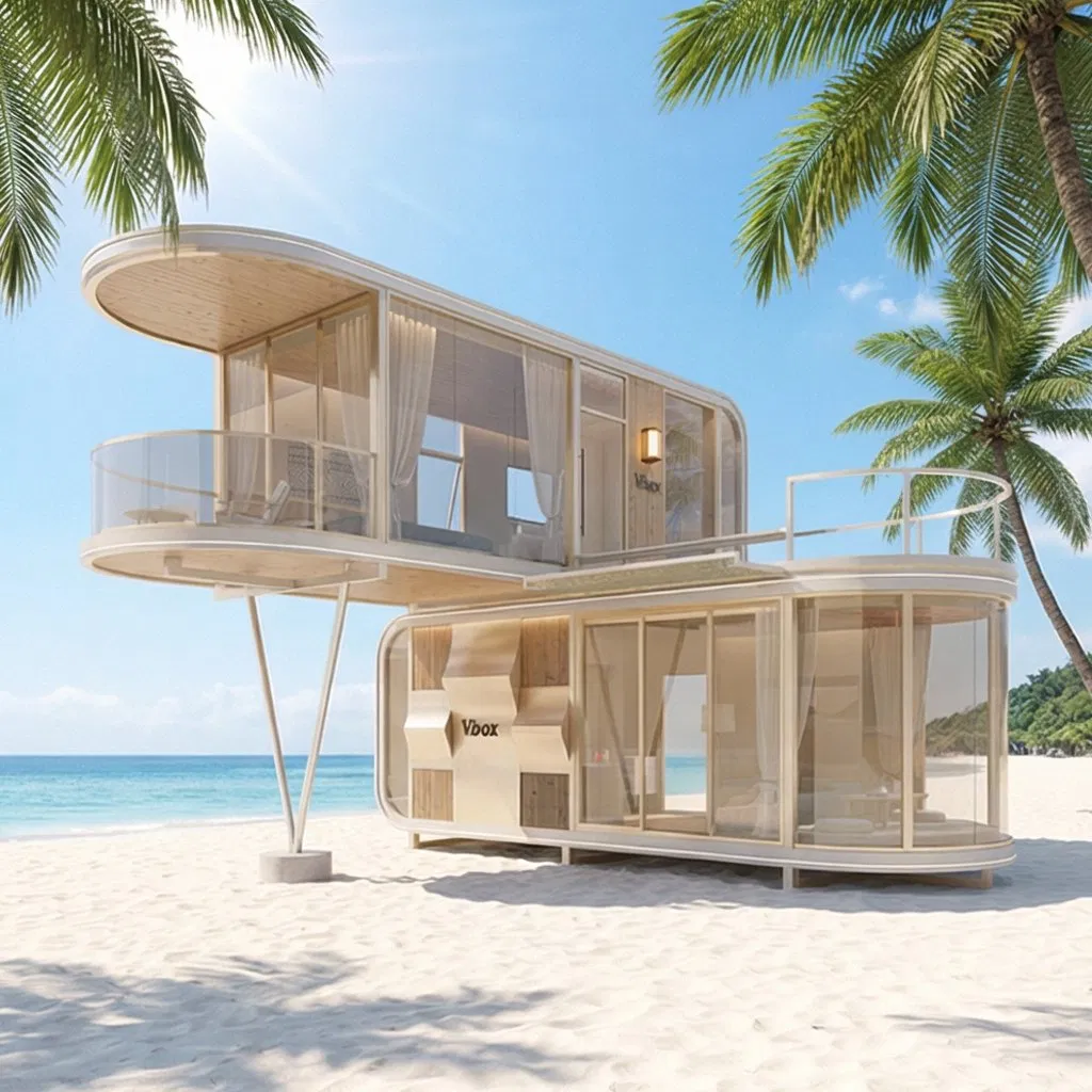 Stylish Mini Modular Sunroom Living House with OEM Customization, Created to Meet Hotel and Hospitality Project Demands.