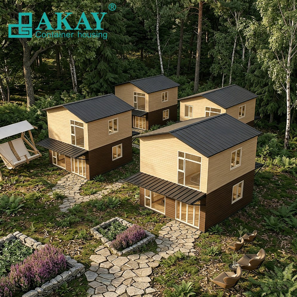 Fast Installation Akay Prebuilt Homes Prefabricated Villa Container Prefab House Module Home