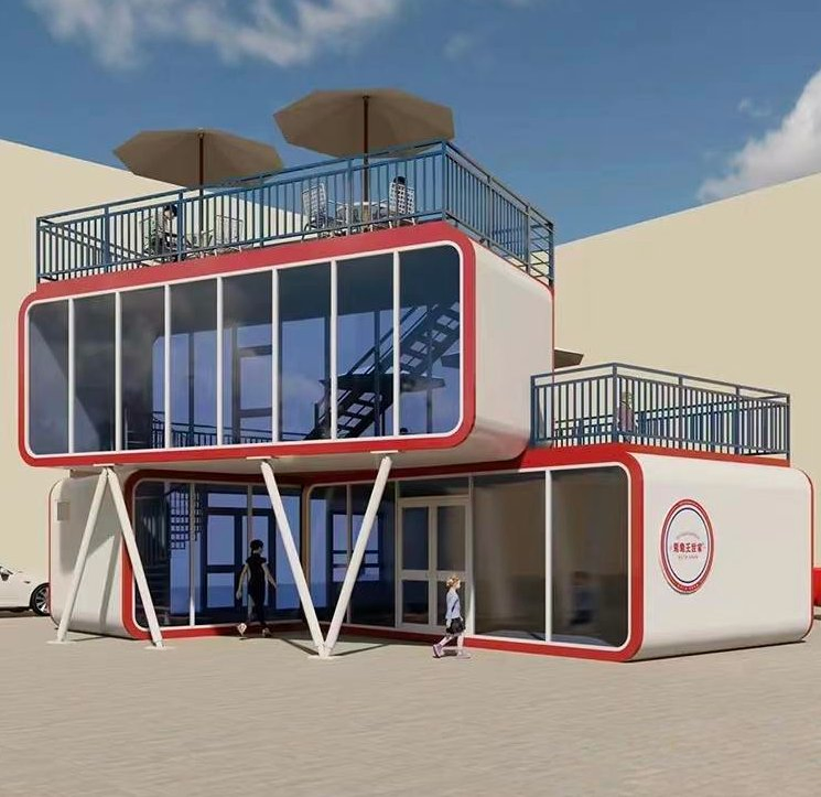 Two Floors Apple Cabin Capsule Luxirous Modular Home