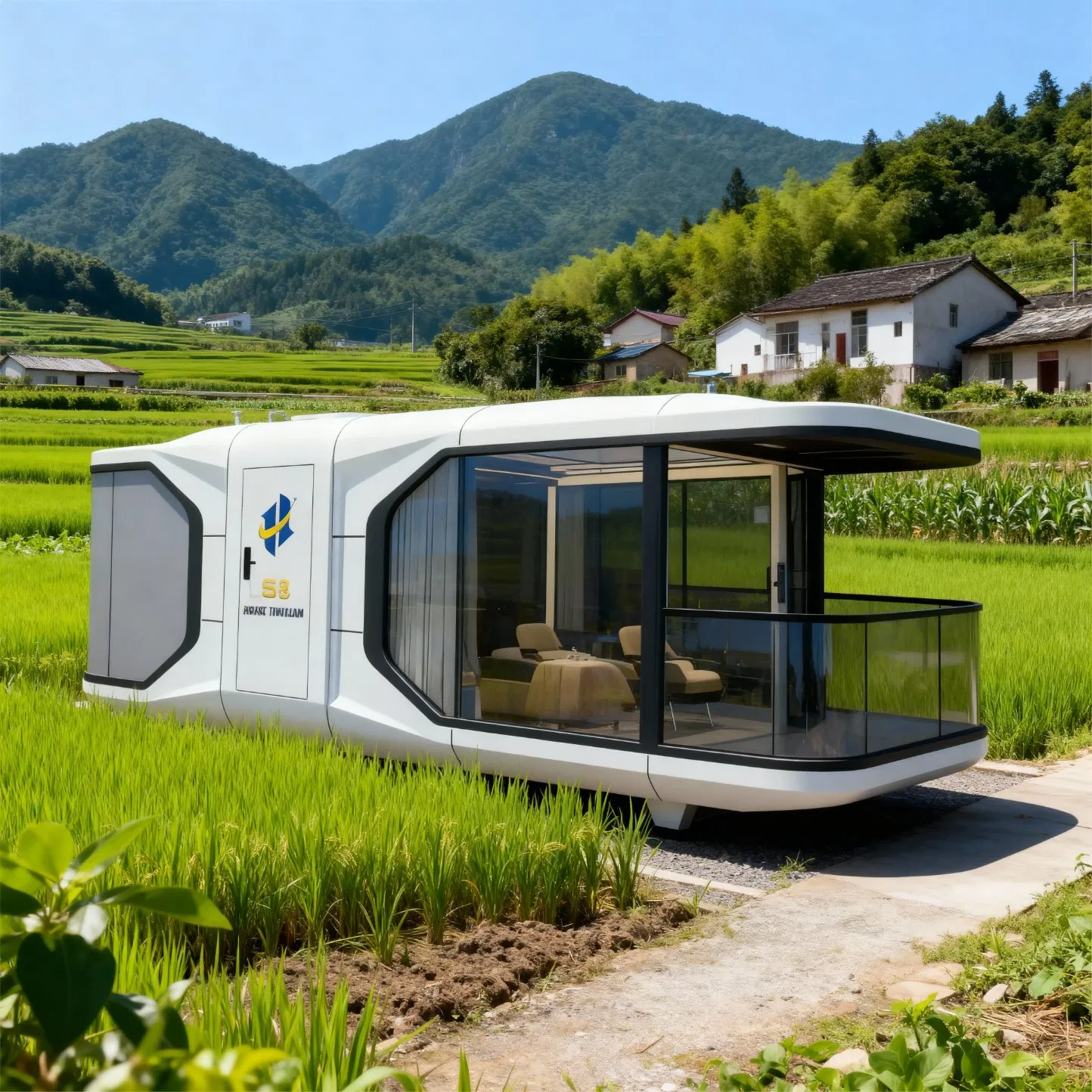 Anti-Corrosion PVC Prefab Capsule House Coated Durable Disaster Housing