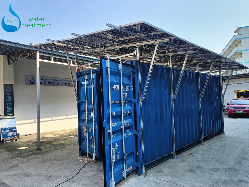 Solar Container RO Reverse Osmosis 100tpd Containerised RO Plant Seawater Desalination System