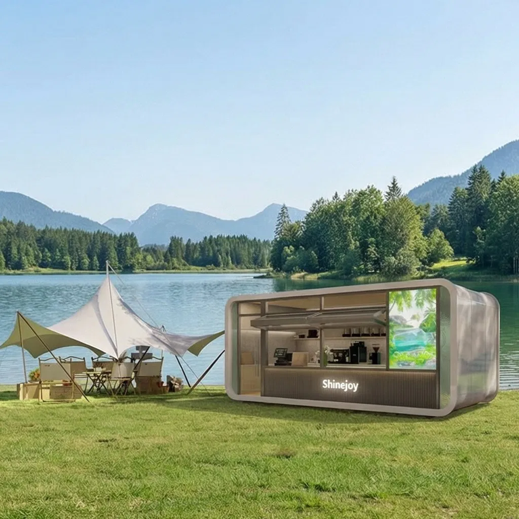 OEM ODM Prefabricated Modular Coffee Shop Solution for Rural Spaces, Designed for Quick Assembly, Flexible Customization, and Modern Operation.