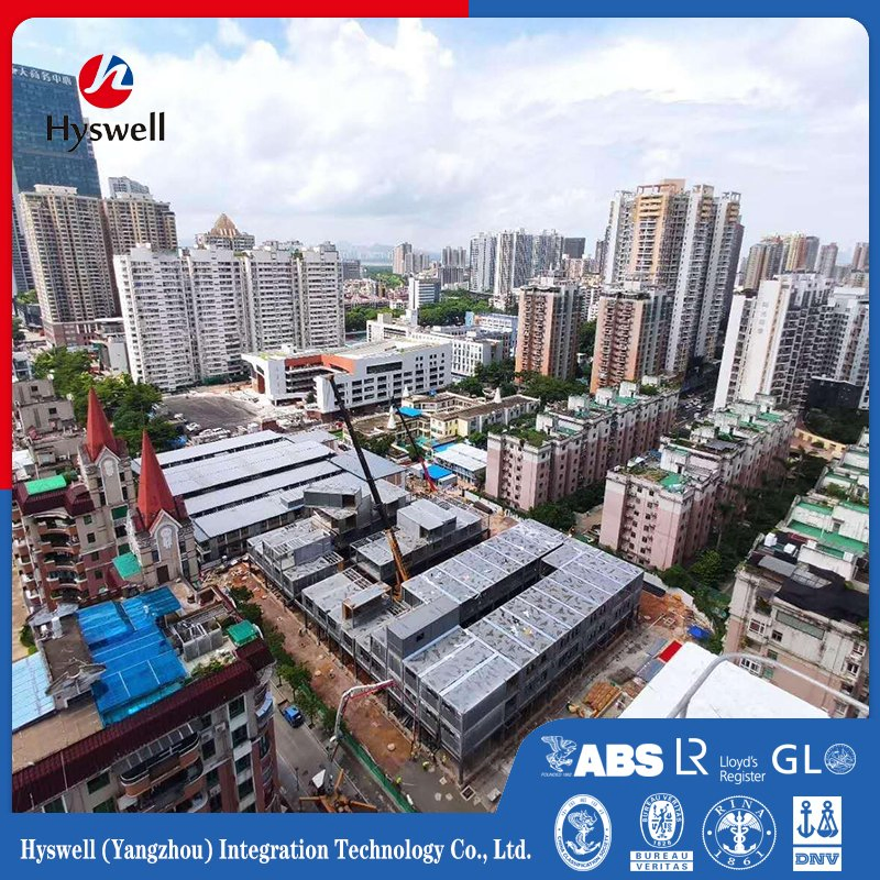 Hyswell Lowcost Movable Modular Prefab Prefabricated Modular Portable Container Tiny Integrated Fold Folding Tiny Capsule Living Transportable 20 40FT Home