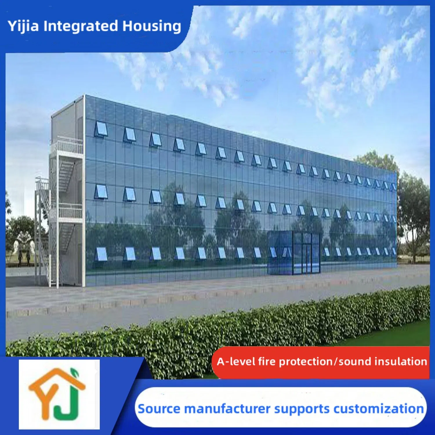 Export Prefabricated Office Container House Assembly Integrated Housing Manufacturing Factory