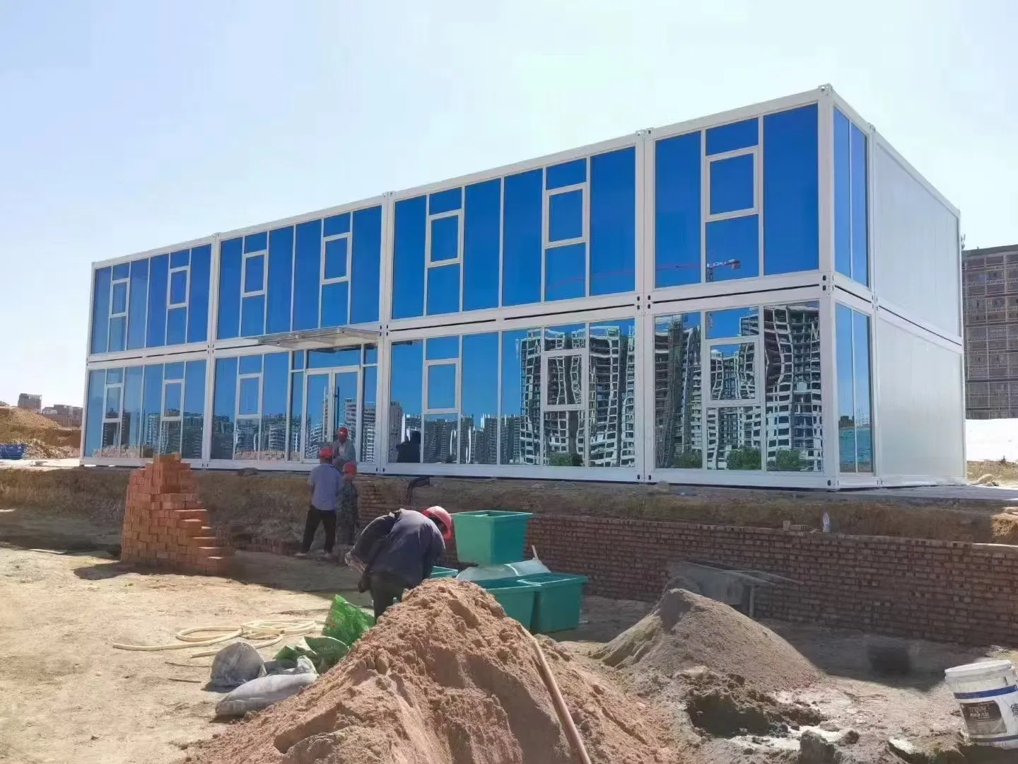 USA Turnkey Glass Villa Prefab Modular Steel Prefabricated Container Homes